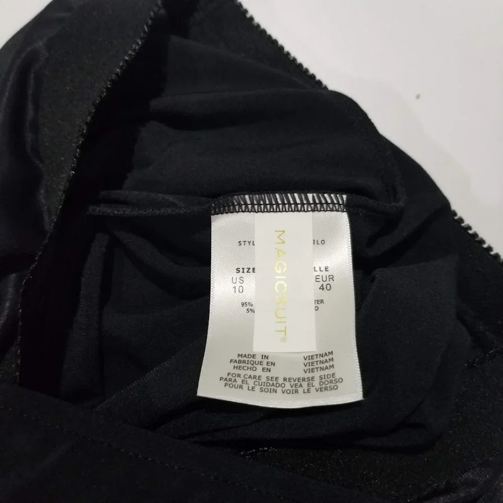 Magicsuit Solid Taylor Tankini Top Black Size 10 - Picture 10 of 11